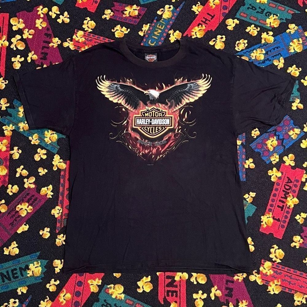 12’ Harley Davidson Phoenix / Gettysburg Front & Back Graphic Tee Shirt / Size L